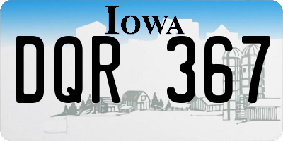IA license plate DQR367