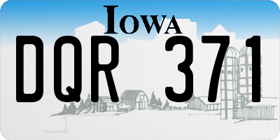 IA license plate DQR371