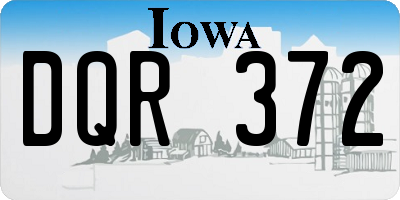 IA license plate DQR372