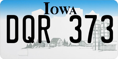 IA license plate DQR373