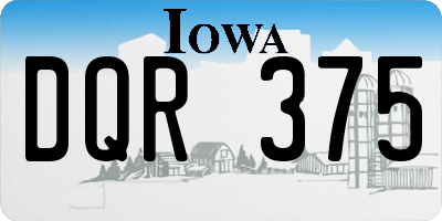 IA license plate DQR375