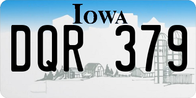 IA license plate DQR379