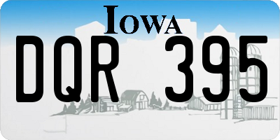 IA license plate DQR395
