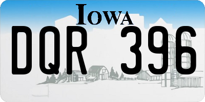 IA license plate DQR396