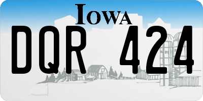 IA license plate DQR424