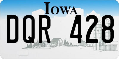 IA license plate DQR428