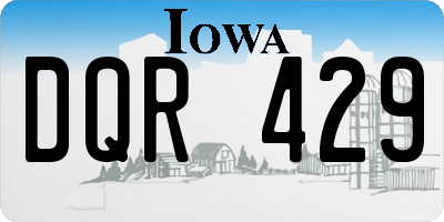 IA license plate DQR429