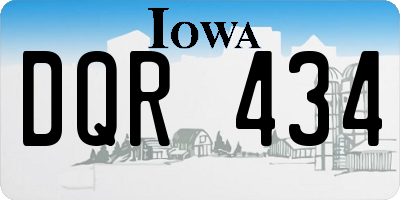 IA license plate DQR434