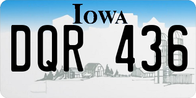 IA license plate DQR436