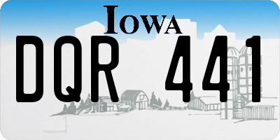 IA license plate DQR441