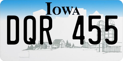 IA license plate DQR455
