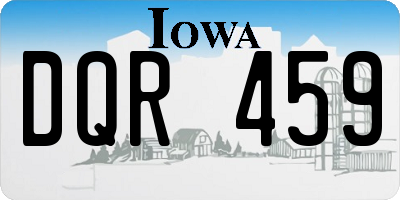IA license plate DQR459