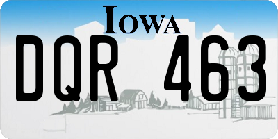 IA license plate DQR463