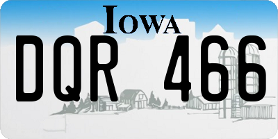 IA license plate DQR466