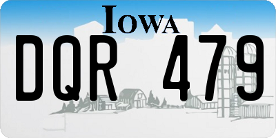 IA license plate DQR479