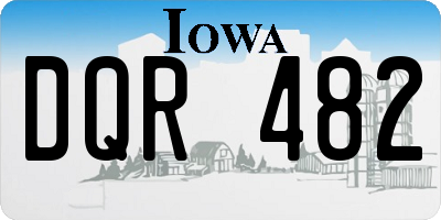 IA license plate DQR482