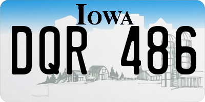 IA license plate DQR486
