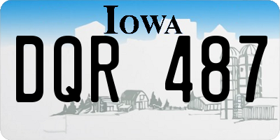 IA license plate DQR487