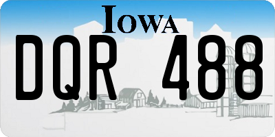 IA license plate DQR488