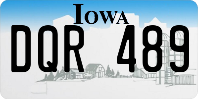 IA license plate DQR489