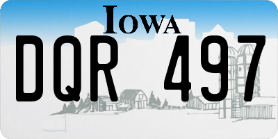IA license plate DQR497