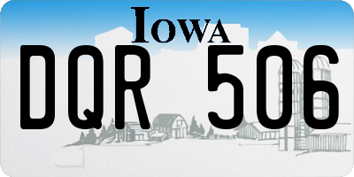 IA license plate DQR506