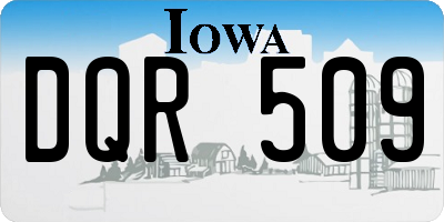 IA license plate DQR509