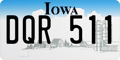 IA license plate DQR511