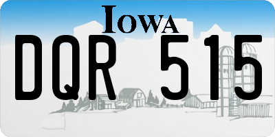 IA license plate DQR515
