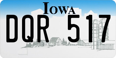 IA license plate DQR517