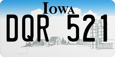 IA license plate DQR521