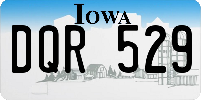 IA license plate DQR529