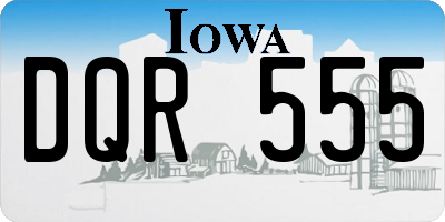 IA license plate DQR555