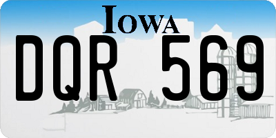 IA license plate DQR569