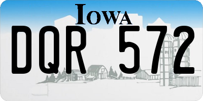 IA license plate DQR572