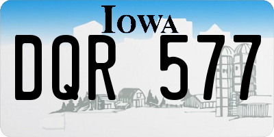 IA license plate DQR577