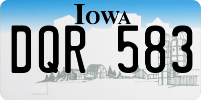 IA license plate DQR583