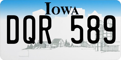 IA license plate DQR589