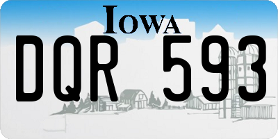 IA license plate DQR593