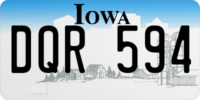 IA license plate DQR594
