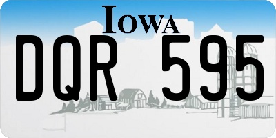 IA license plate DQR595