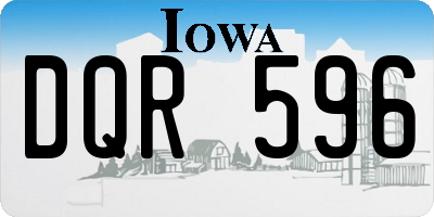 IA license plate DQR596