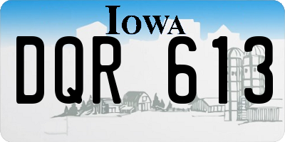 IA license plate DQR613