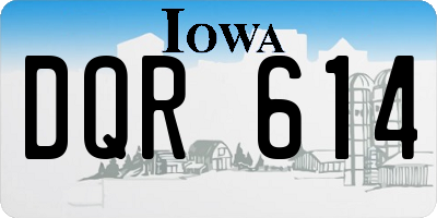 IA license plate DQR614