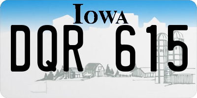 IA license plate DQR615
