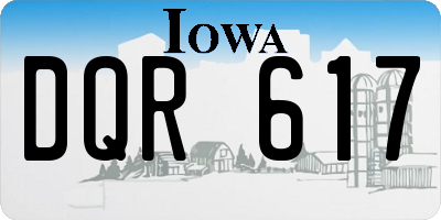 IA license plate DQR617