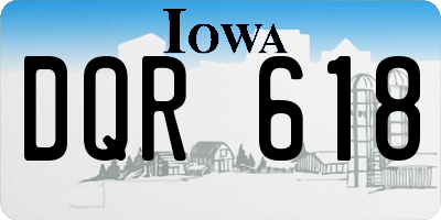 IA license plate DQR618