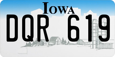 IA license plate DQR619