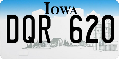 IA license plate DQR620