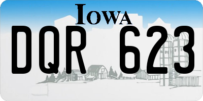 IA license plate DQR623